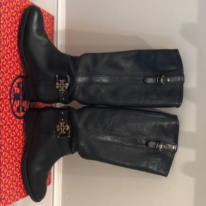 Tory Burch 8.5 Elina 30 mm riding boot black